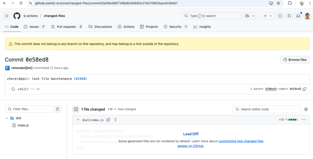 github-action-tj-actions-changed-files-supply-chain-attack-cve-2025-30066 گروه والنربایت vulnerbyte